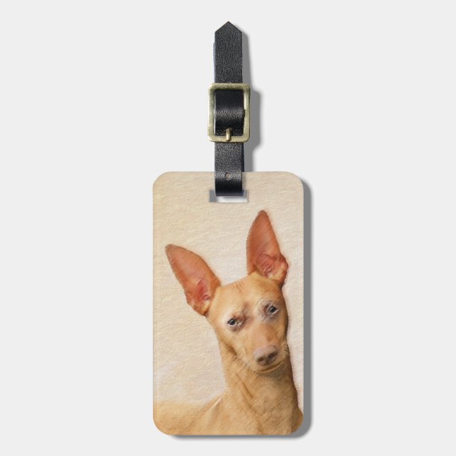 Cirneco dell'Etna Painting - Cute Original Hund Ar Bagagebricka (Vertikal Framsida)