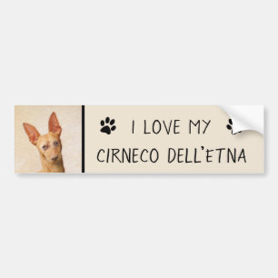 Cirneco dell'Etna Painting - Cute Original Hund Ar Bildekal