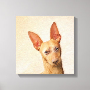 Cirneco dell'Etna Painting - Cute Original Hund Ar Canvastryck
