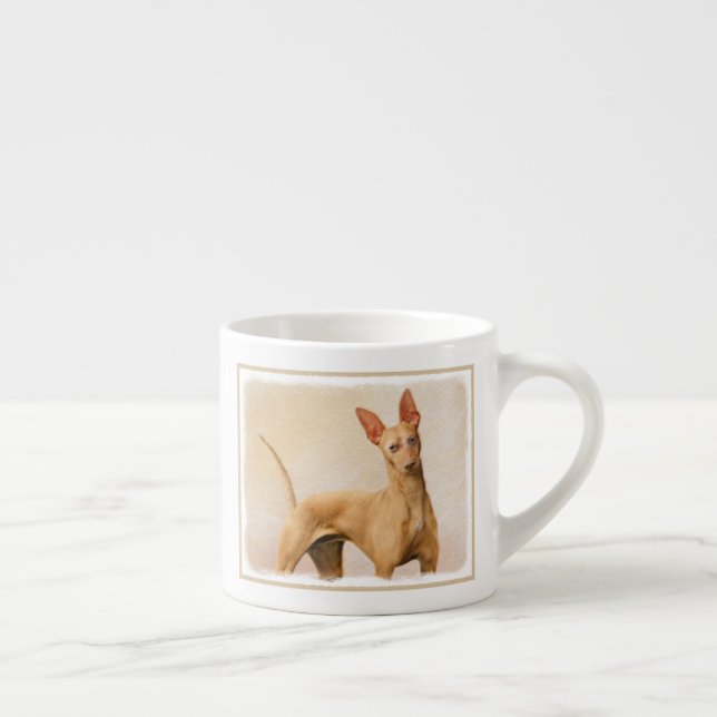 Cirneco dell'Etna Painting - Cute Original Hund Ar Espressomugg (Höger)