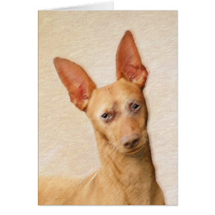Cirneco dell'Etna Painting - Cute Original Hund Ar Hälsningskort