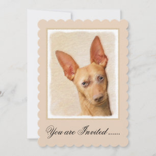 Cirneco dell'Etna Painting - Cute Original Hund Ar Inbjudningar