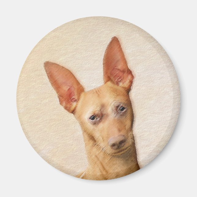 Cirneco dell'Etna Painting - Cute Original Hund Ar Magnet (Framsidan)