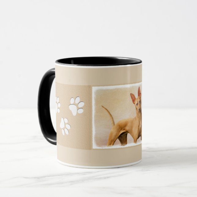 Cirneco dell'Etna Painting - Cute Original Hund Ar Mugg (Framsida vänster)