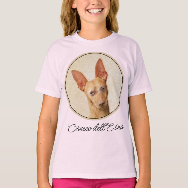 Cirneco dell'Etna Painting - Cute Original Hund Ar T Shirt (Framsida)