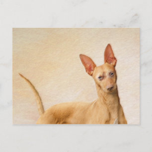 Cirneco dell'Etna Painting - Cute Original Hund Ar Vykort