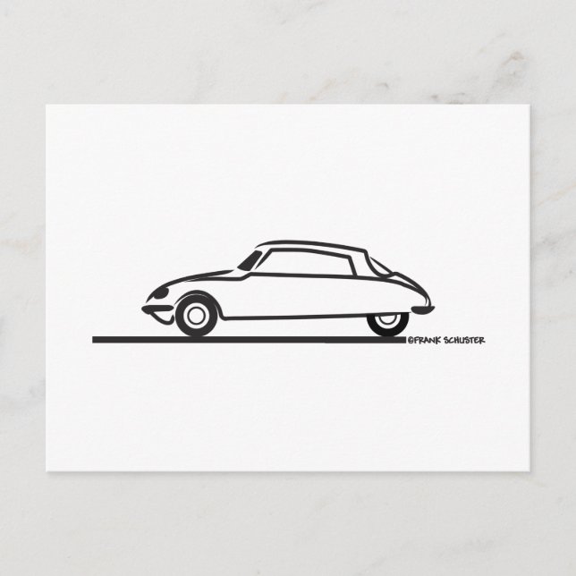 Ciroen DS 21 Pallas Vykort (Framsida)