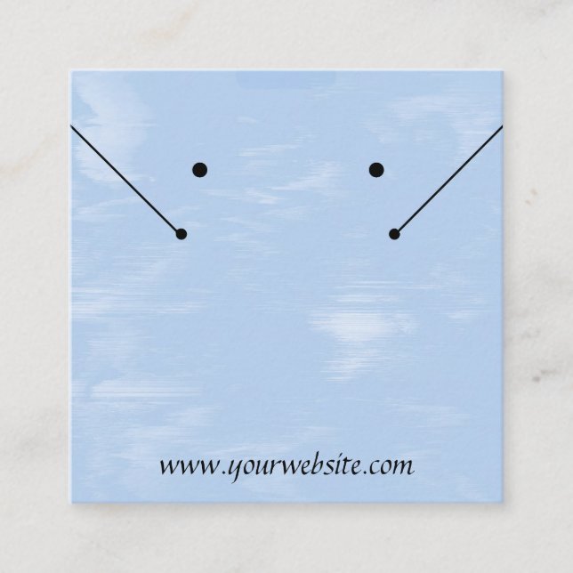 Cirrus Clouds Jewelry Visning Card Fyrkantigt Visitkort (Framsida)