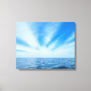 Cirrus Clouds och Vatten Canvastryck