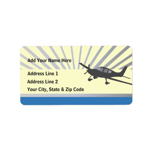 Cirrus SR22 Adressetikett (Framsidan)