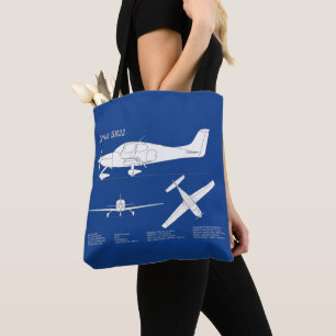 Cirrus SR22 - Flygplan Blueprint Teckning Plans AB Tygkasse