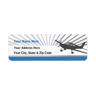 Cirrus SR22 Returadress Etikett
