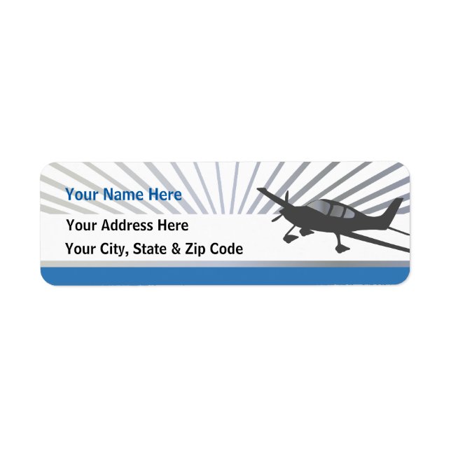 Cirrus SR22 Returadress Etikett (Framsidan)