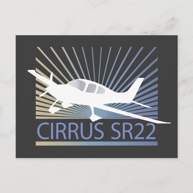 Cirrus SR22 Vykort (Framsida)