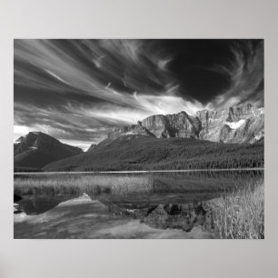 Cirrusmoln över Waterfowl Lake, Banff Poster