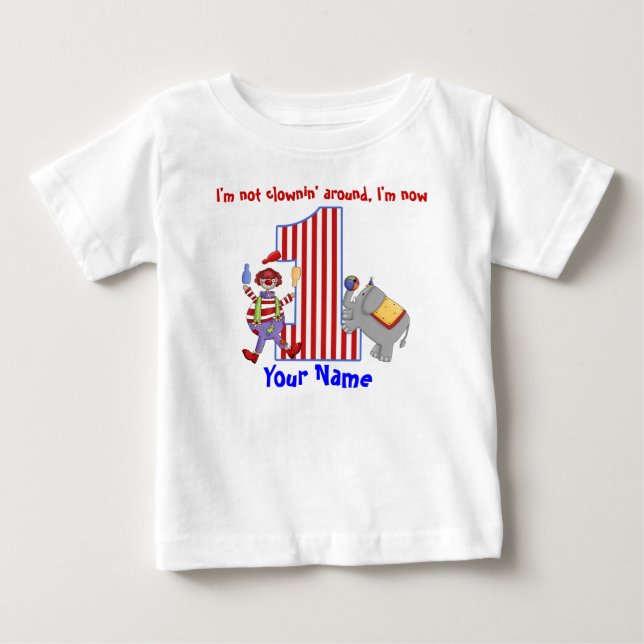 Cirus Clown 1st Birthday Shirt Tröja (Framsida)