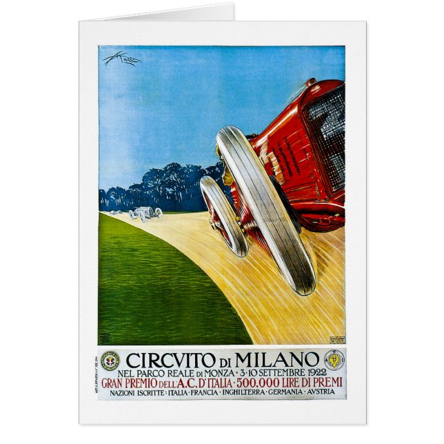 Cirvito De Milano 1922 Hälsningskort (Framsidan)