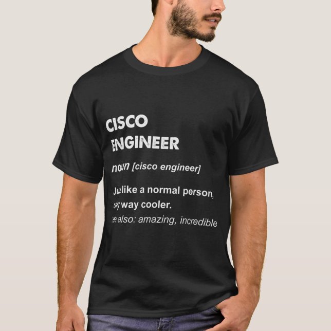 Cisco Ingenjör Gift TShirt54 T Shirt (Framsida)