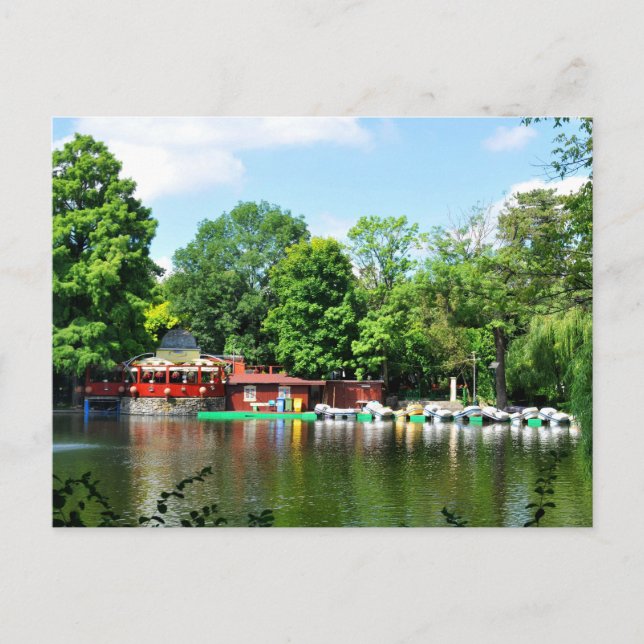 Cismigiu parkerar i Bucharest, rumänien Vykort (Framsida)