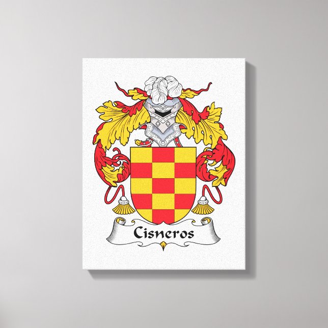 Cisneros Family Crest Canvastryck (Framsida)