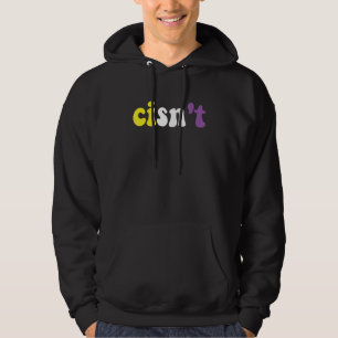 Cisn't Icke-binär stolthet Icke binär flagga Cisge Hoodie