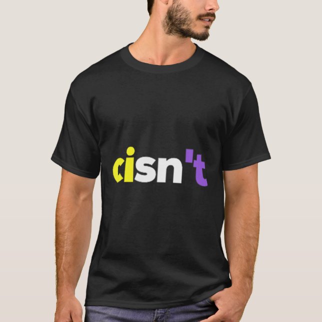 Cisnt icke-binärt Lgbtq-Pride, Enby Present _ Nonb T Shirt (Framsida)