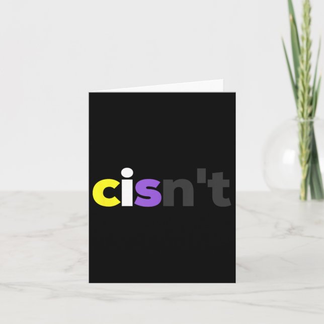 Cisnt icke-binärt Lgbtq-Pride - Lgbt-nr för Lgbtxt Kort (Framsida)