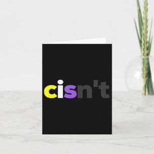 Cisnt icke-binärt Lgbtq-Pride - Lgbt-nr för Lgbtxt Kort