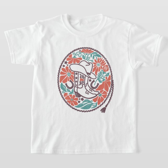 CISV Austin Cowboy Hat, Boots Boy T Shirt (Laydown)