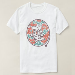 CISV Austin Cowboy Hat, Boots och Bull Skull Manar T Shirt