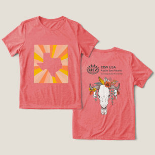 CISV Austin Decorative Cattle Skull Kvinnor T Shirt