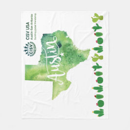 CISV Austin Environmental Grönt Large Blanket Fleecefilt