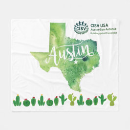 CISV Austin Environmental Grönt Large Blanket Fleecefilt