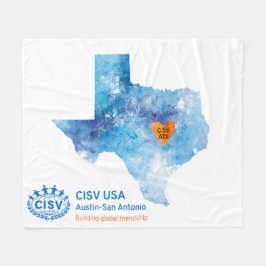 CISV Austin Heart of Texas Blanket Fleecefilt
