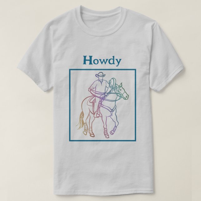 CISV Austin Howdy Cowboy Manar T Shirt (Design framsida)