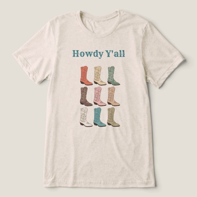 CISV Austin Howdy Y'all Manar T Shirt (Design Framsida)