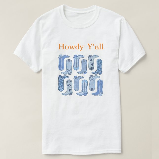 CISV Austin Howdy Y'all Manar T Shirt (Design framsida)