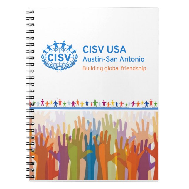 CISV Austin Logotyp Anteckningsbok (Framsidan)
