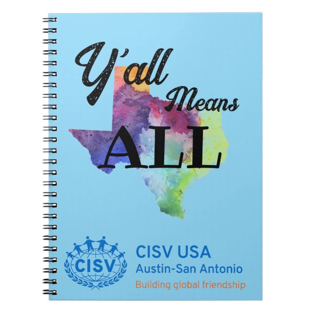 CISV Austin "Y'all Elak All" Anteckningsbok (Framsidan)
