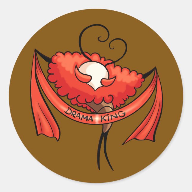 Citadel Dramakung Runt Klistermärke (Framsida)