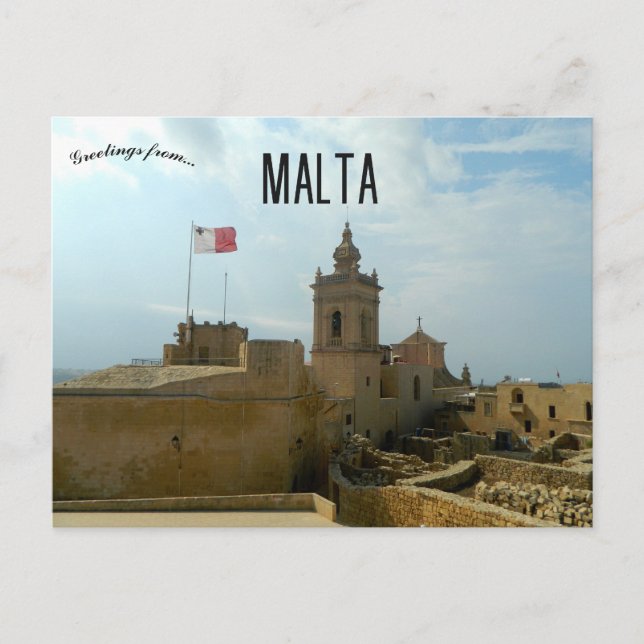 Citadel Victoria Gozo Island Malta Vykort (Framsida)