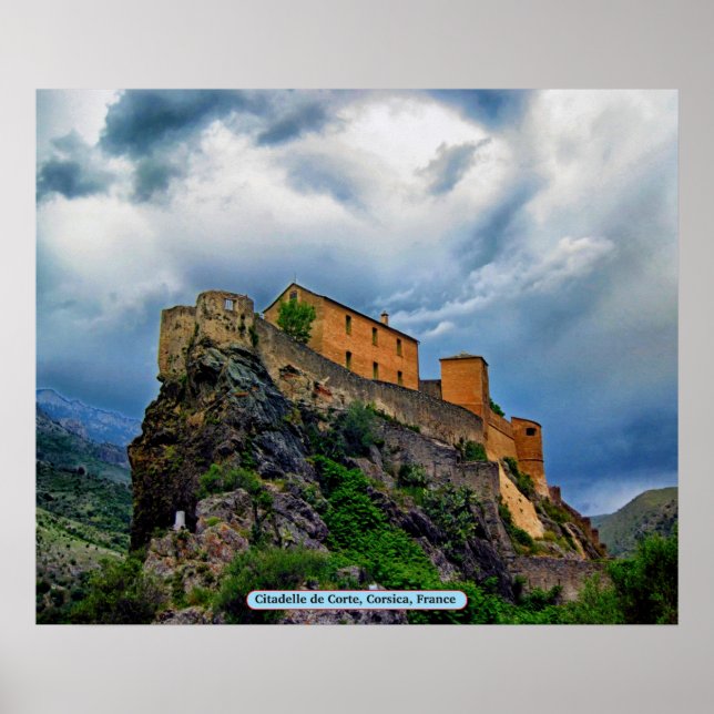 Citadelle de Corte, Corsica, Frankrike Poster (Framsidan)