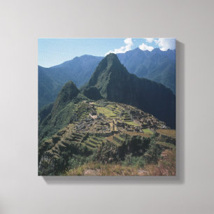 Citadets utseende på Machu Picchu Canvastryck