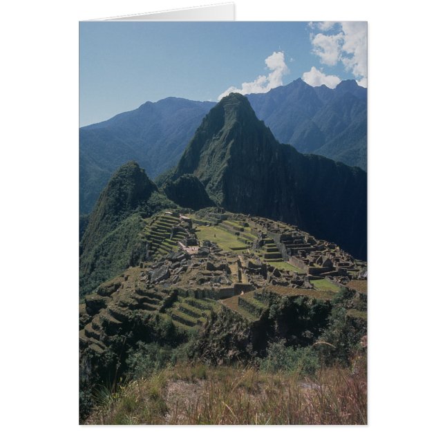 Citadets utseende på Machu Picchu Hälsningskort (Framsidan)