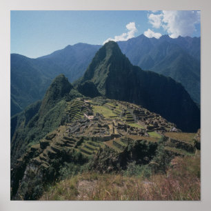 Citadets utseende på Machu Picchu Poster