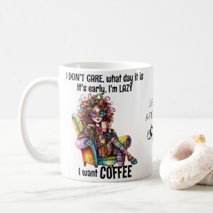 Citat av färglösa hårglas från cute Flickor Kaffemugg