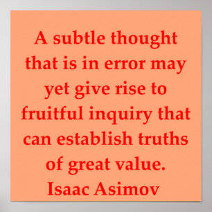 citat av isaac asimov poster