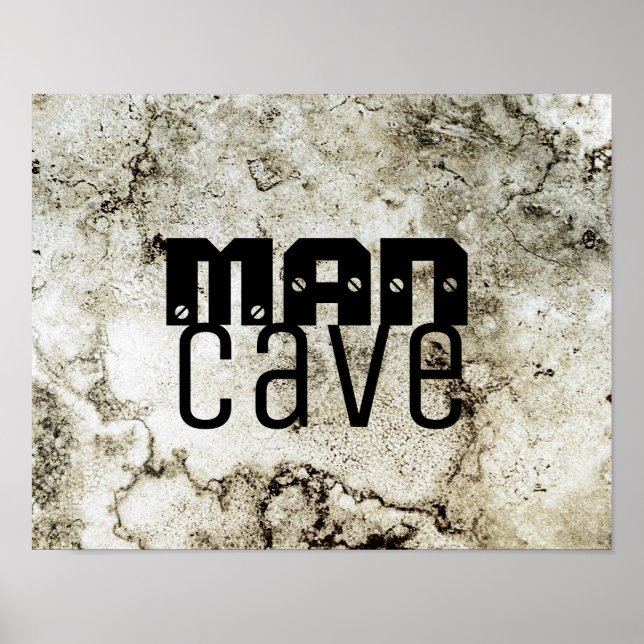 citat av människogrotta poster fet text på sten mö (Framsidan)