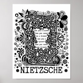 citat av Nietzsche, slav- eller TYRANT-filosofi Poster