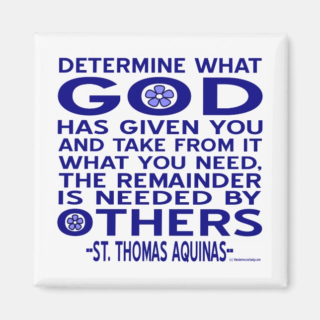 Citat av St. Thomas Aquinas Magnet (Framsidan)